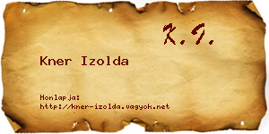Kner Izolda névjegykártya